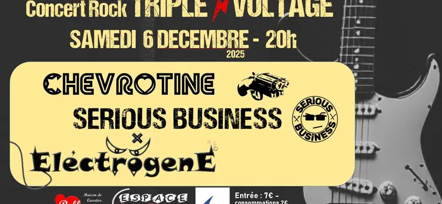 Soirée Rock à Brest (Décembre 2025) : Chevrotine, Serious Business & ElectrogenE en Concert
